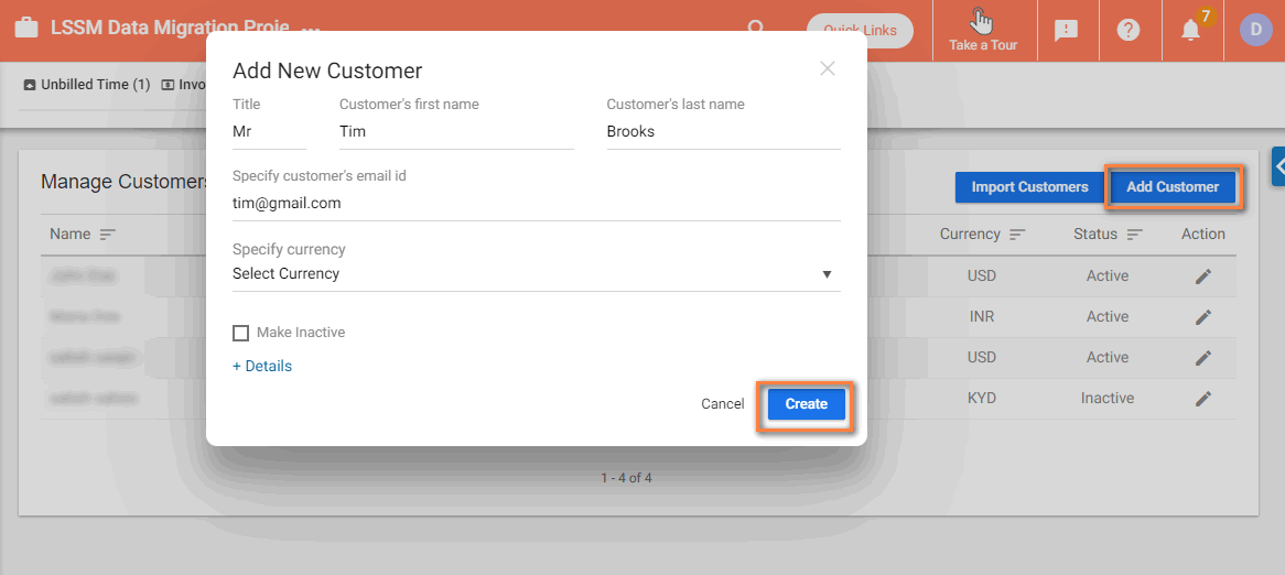 Add customer