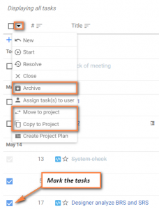 Archive task