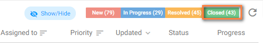 closed tasks