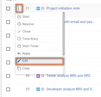 Edit sub-task