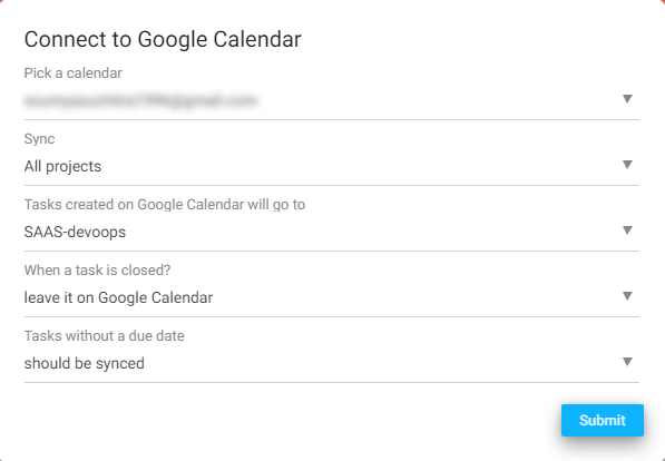 Google Calendar Integration