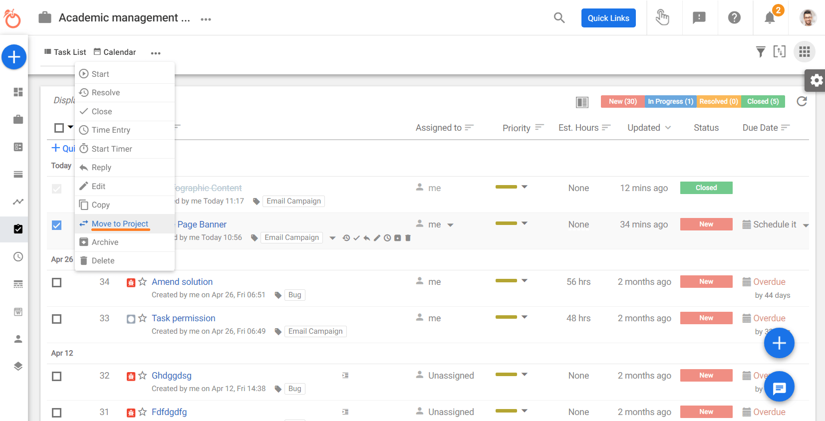 Manage Project