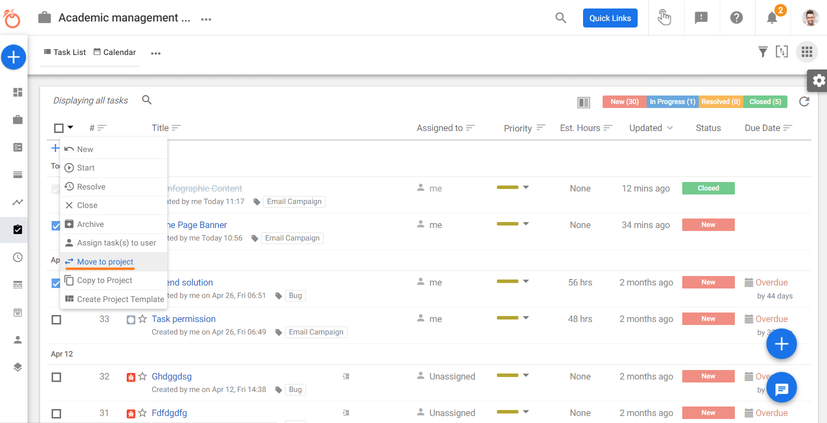 Manage Project