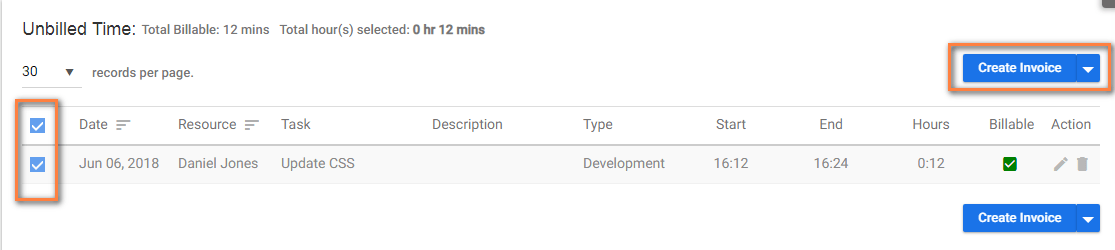 Create Invoice