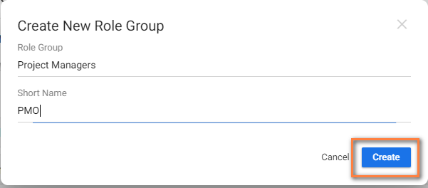 Create role group