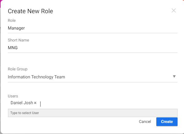 Create role