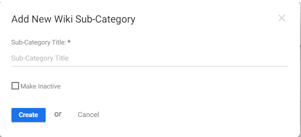 Wiki Sub Category
