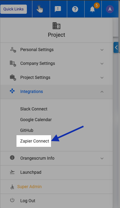 Connect Zapier