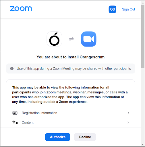 Allow Authentication to Orangescrum 