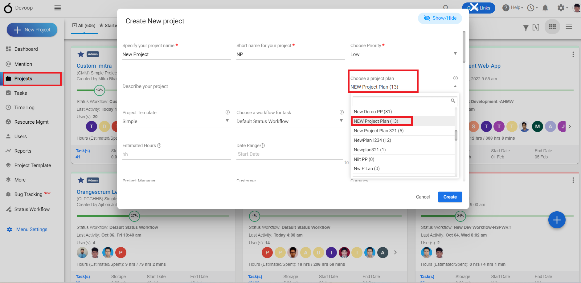 import existing project data