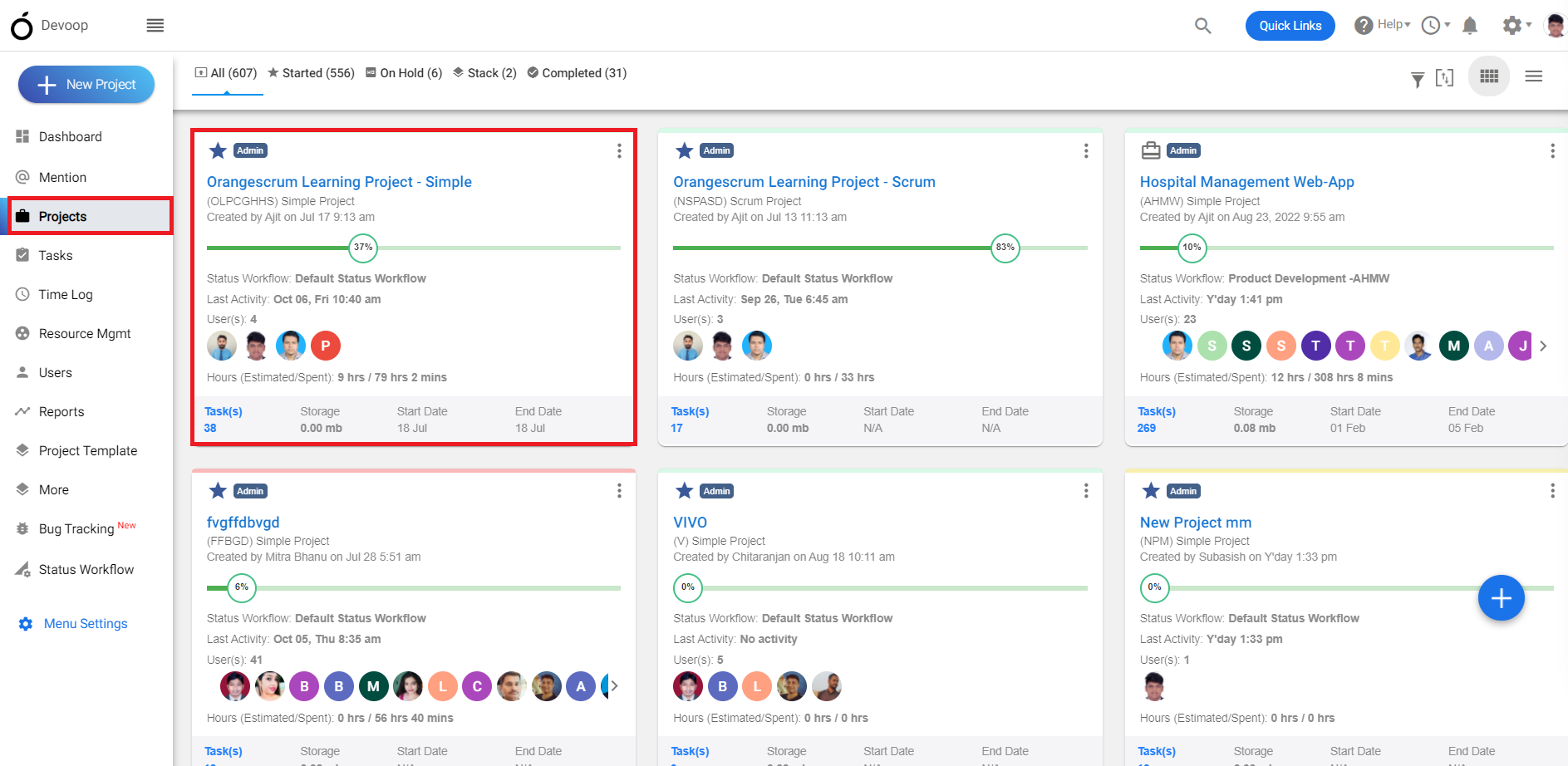 milestones in Orangescrum