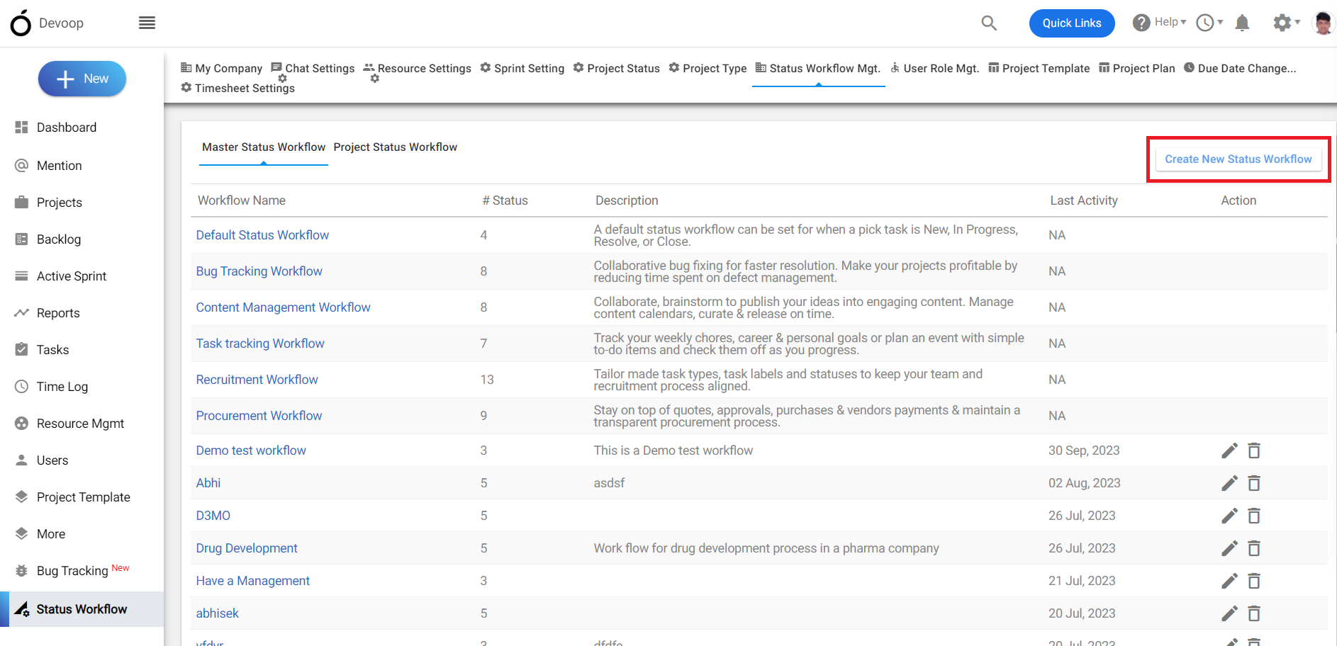  custom status workflow