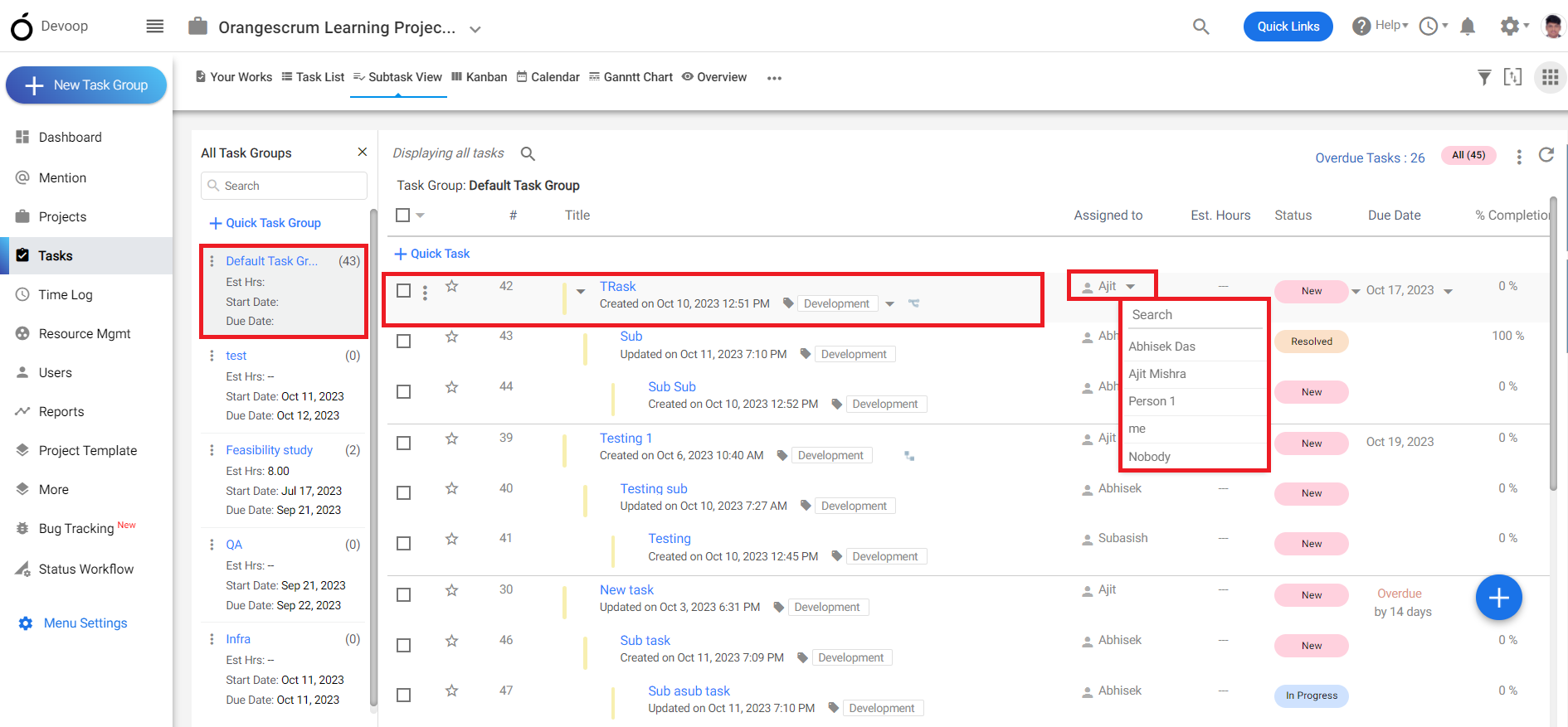 modify or reassign tasks 