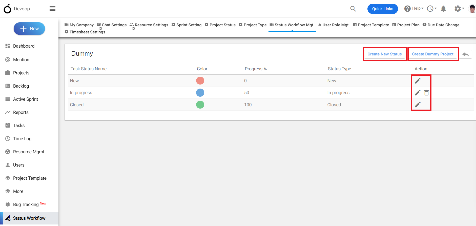  custom status workflow