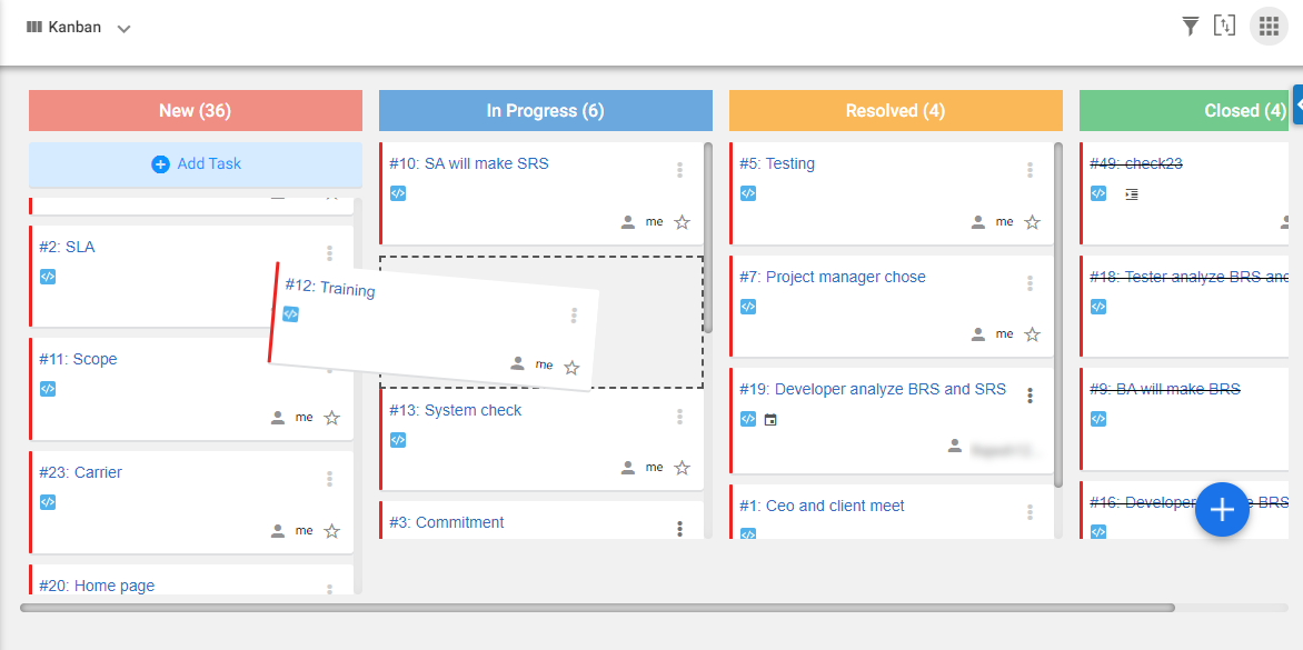 Drag & drop kanban