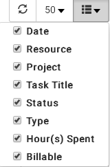 Add or remove column fields