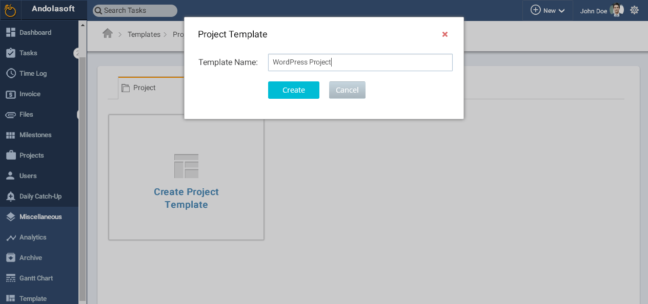 Create Project template
