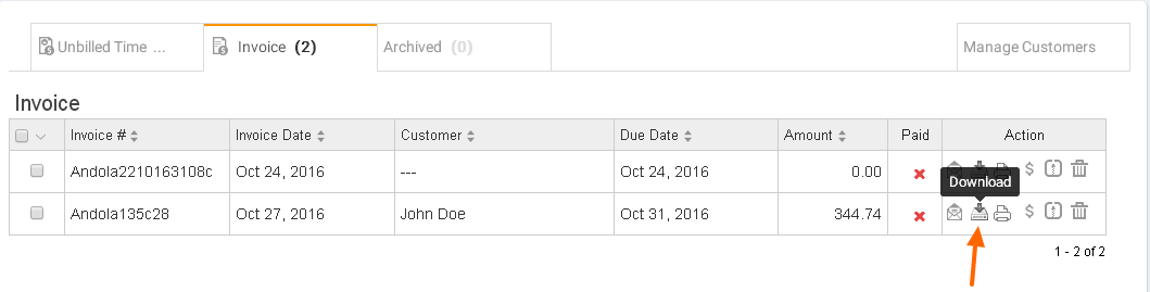 Invoice Download