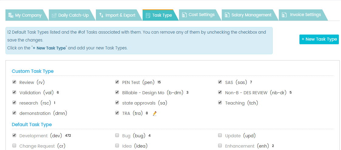 Add custom task type