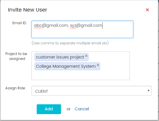 Add users to multiple projects