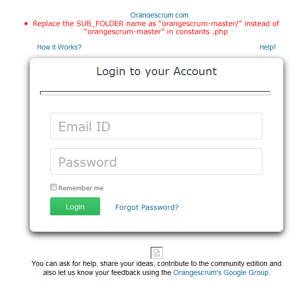 Orangescrum login