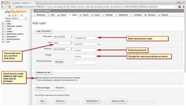 create database