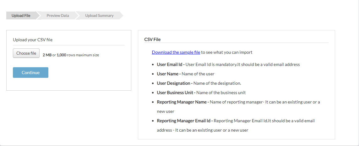 Import & export page