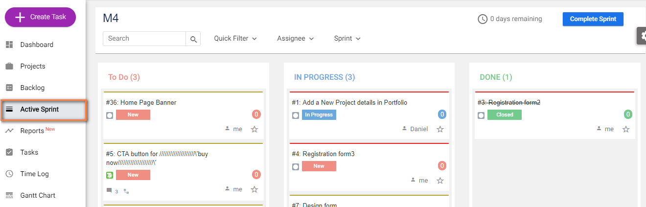 How Can I See The Active Aprints Of A Project Orangescrum Helpdesk