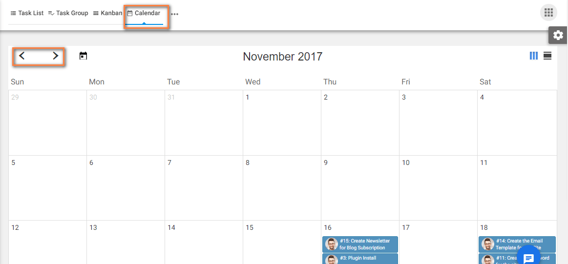 Calendar View