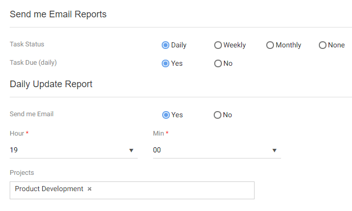 Email reports