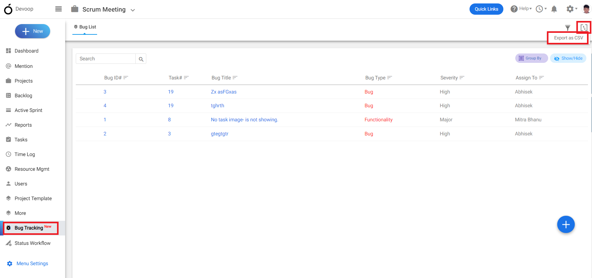 Bug Tracking Data